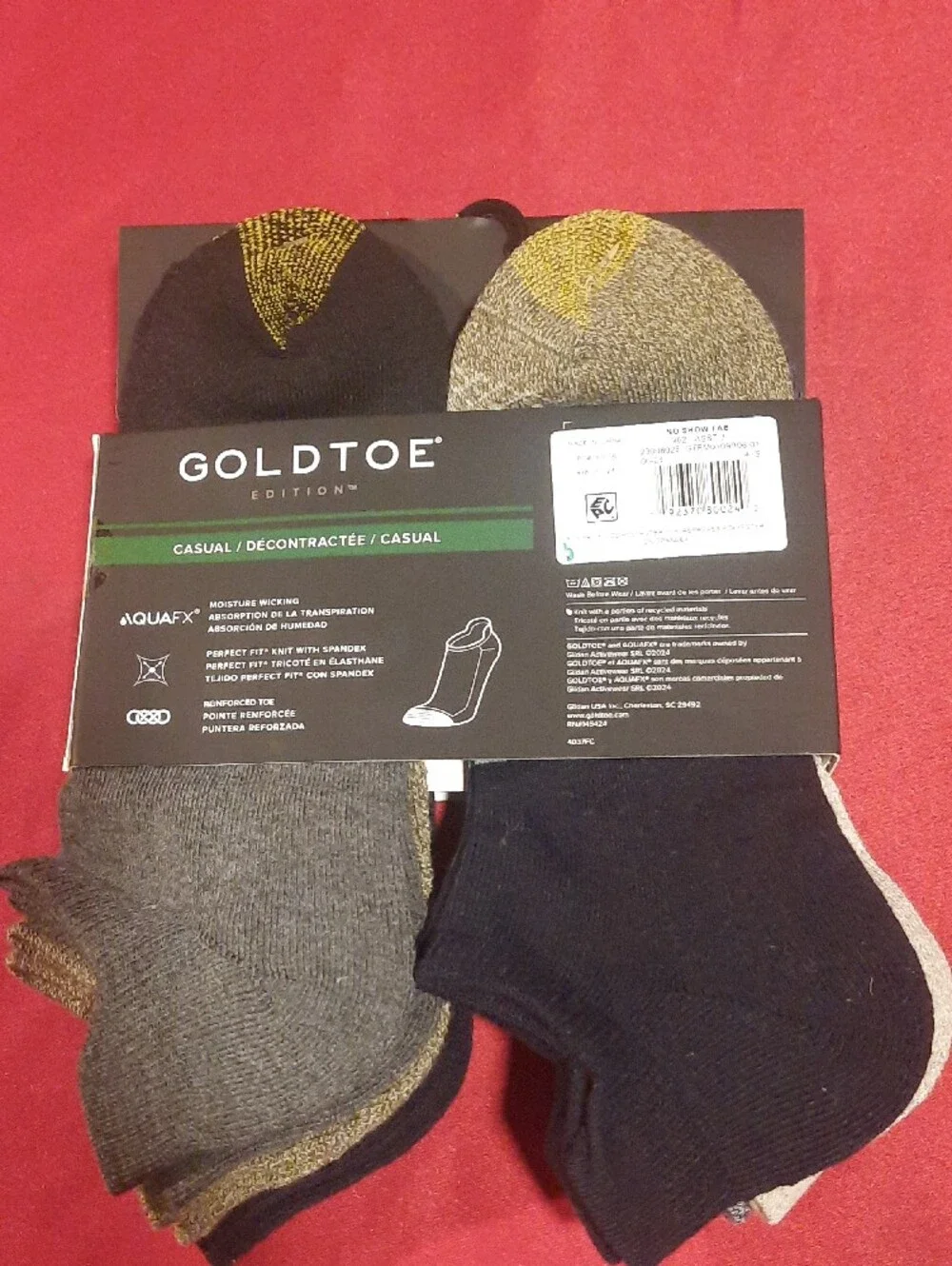Gold Toe Edition No-Show Casual Socks - Black, Gray, Tan 6 Pack